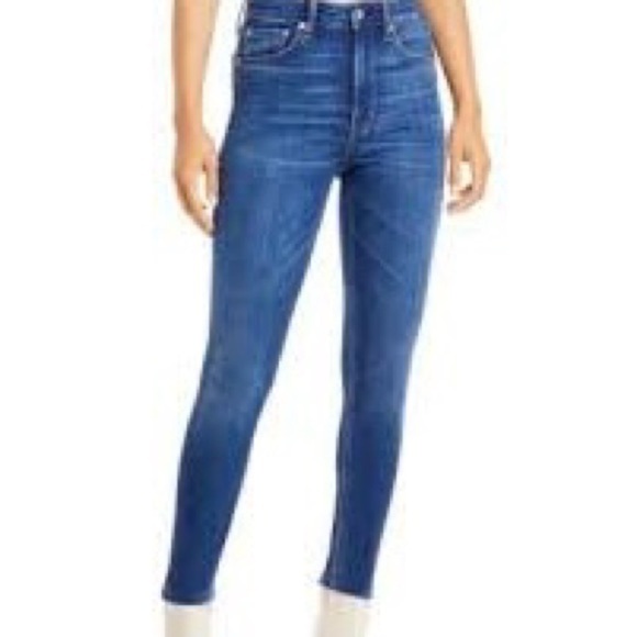 rag & bone Nina High Rise Ankle Skinny Raw Hem Jeans in Jasper Wash Size 27 - Picture 2 of 14